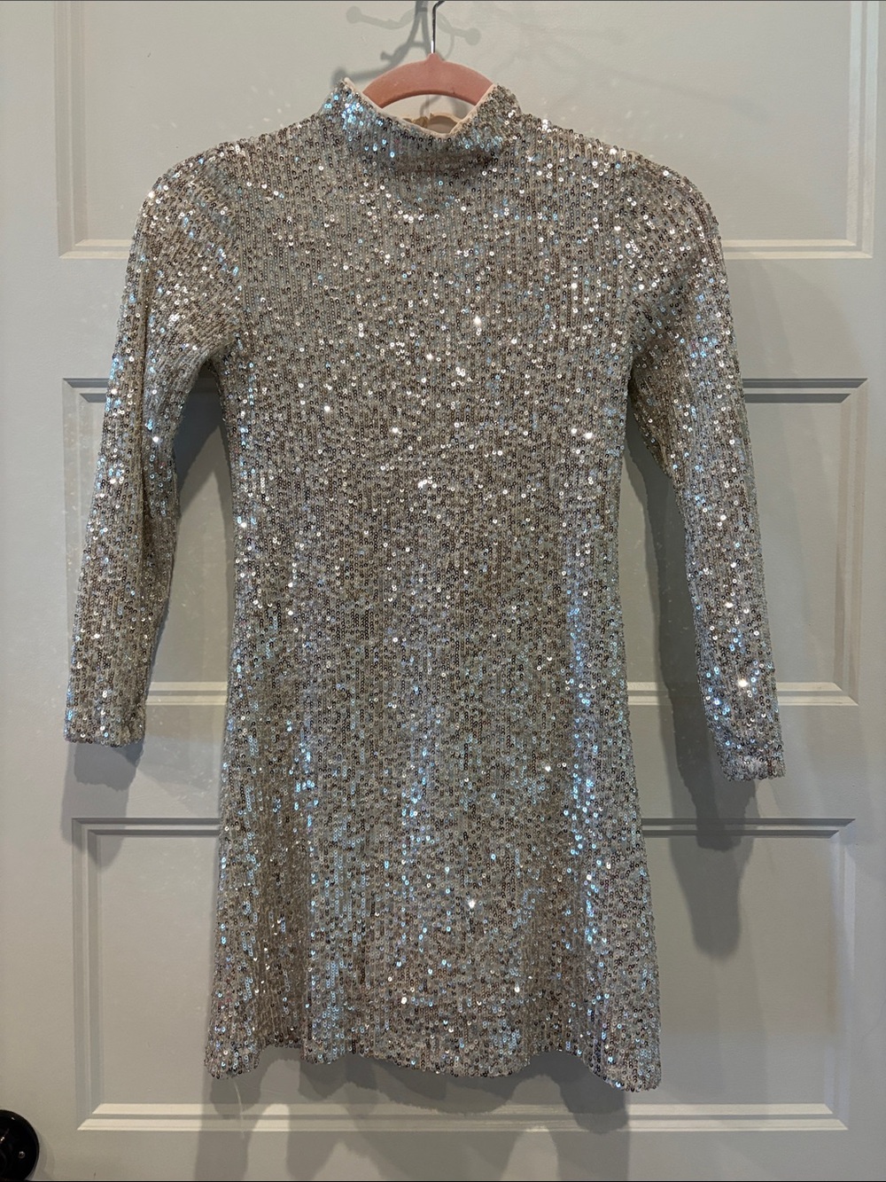 GB girls silver Sequin Long Sleeve Party Dress